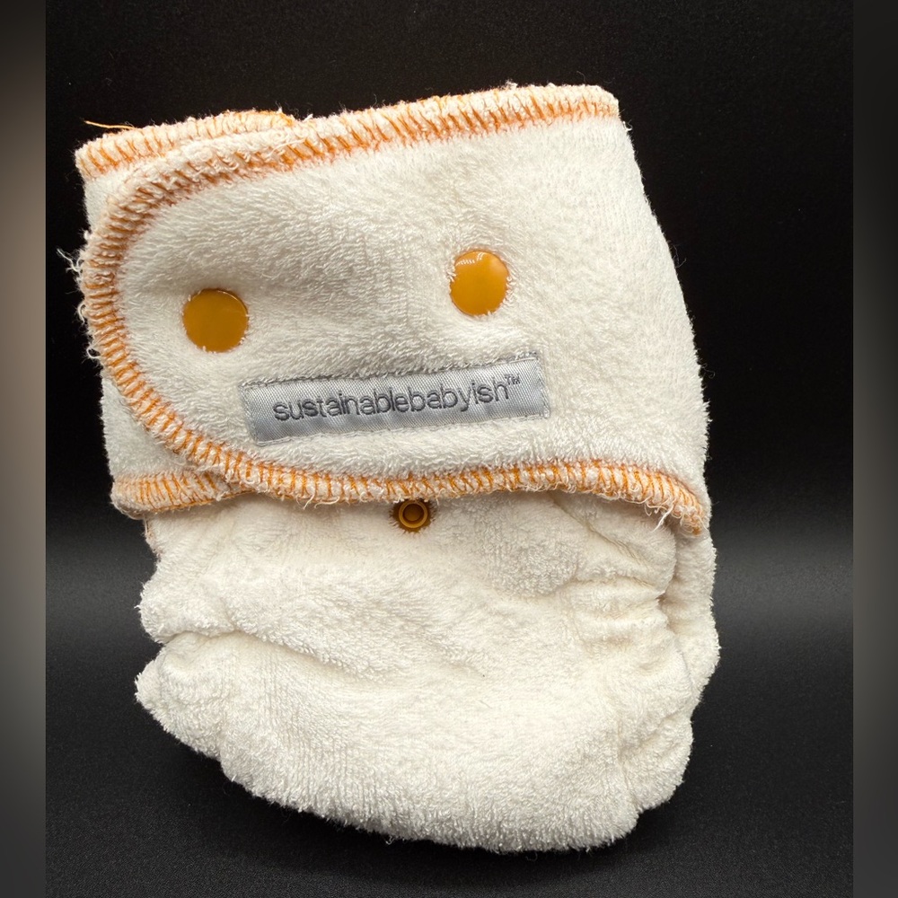 Sloomb Terry Happy Little Clouds Fitted Diaper